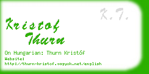 kristof thurn business card
